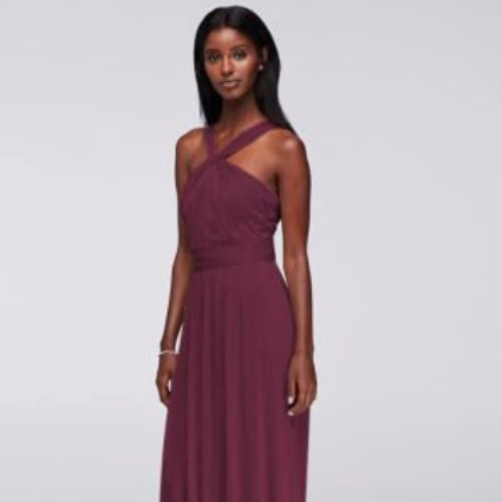 David’s Bridal Bridesmaid Dress in Wine